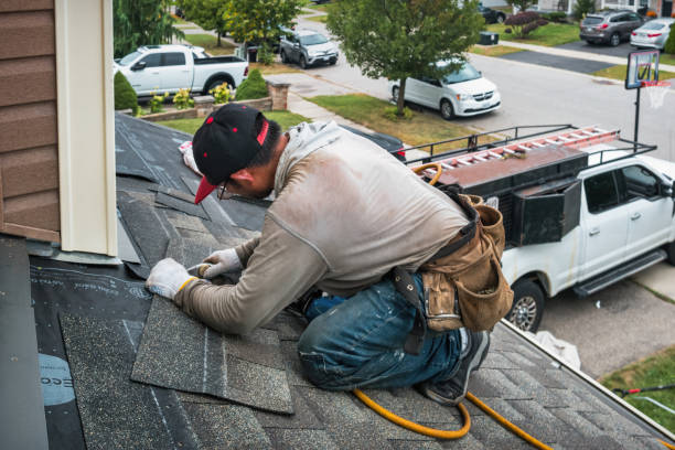 Professional Roofing technician working in Englewood Cliffs, NJ